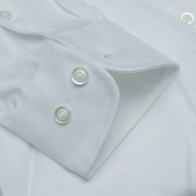 040 SC - Stretch White Spread Collar (95/5) Cooper and Stewart