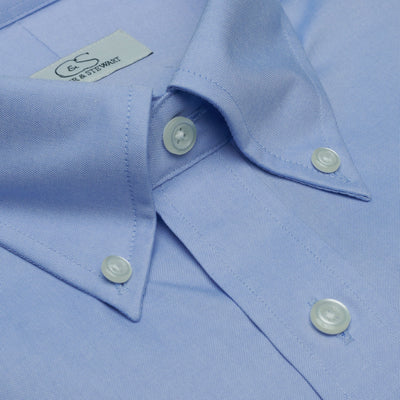 002 BD - Blue Button Down Collar Dress Shirt Cooper and Stewart