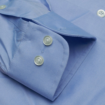 002 BD - Blue Button Down Collar Dress Shirt Cooper and Stewart