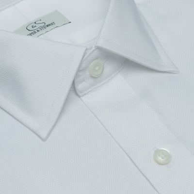 005 TF SC - White Royal Oxford Tailored Fit Spread Collar Cooper and Stewart