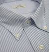 012 BD - Blue New Stripe Button Down Collar (95/5) Cooper and Stewart