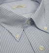012 TF BD - Blue New Stripe Tailored Fit Button Down Collar (95/5) Cooper and Stewart 
