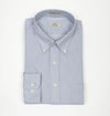 012 BD - Blue New Stripe Button Down Collar (95/5) Cooper and Stewart