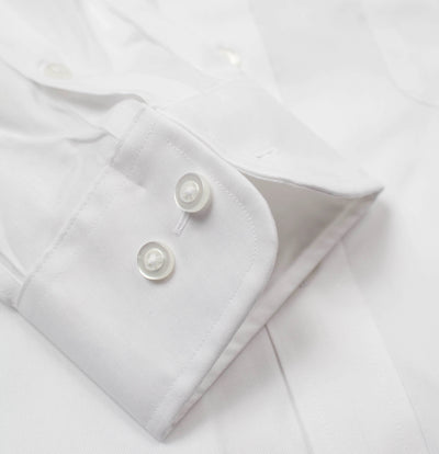 023 TF BD - Thomas Dylan White Tailored Fit Button Down Collar Thomas Dylan