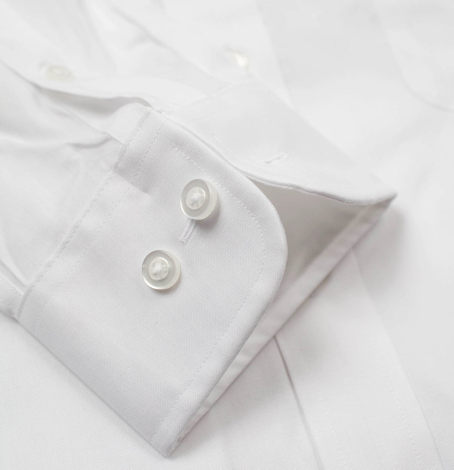 023 TF BD - Thomas Dylan White Tailored Fit Button Down Collar Thomas Dylan 