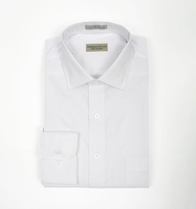 130 TF SC - Thomas Dylan White Tailored Fit Spread Collar Thomas Dylan