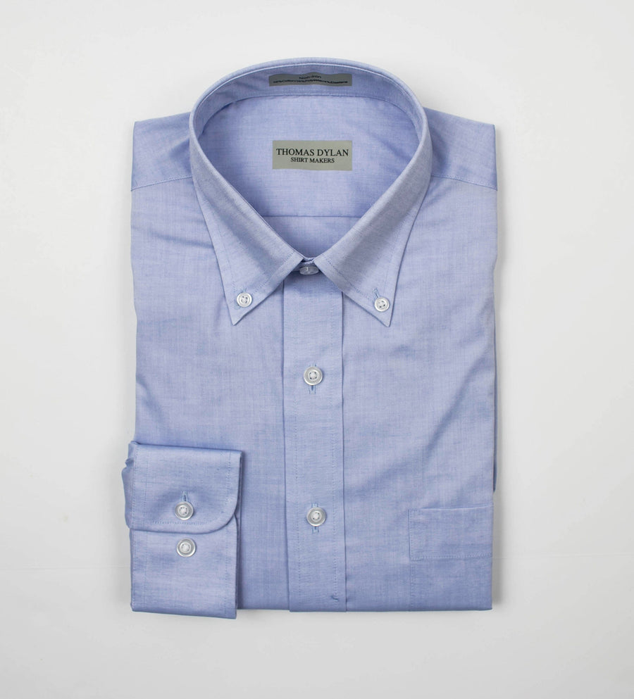 131 SS BD - Thomas Dylan Blue Short Sleeve Button Down Collar Thomas Dylan 