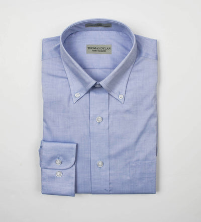 117 BD - Thomas Dylan Blue Button Down Collar Dress Shirt Thomas Dylan