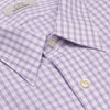 034 SC - Lavender Double Bar Check Spread Collar Cooper and Stewart