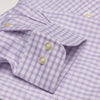 034 SC - Lavender Double Bar Check Spread Collar Cooper and Stewart