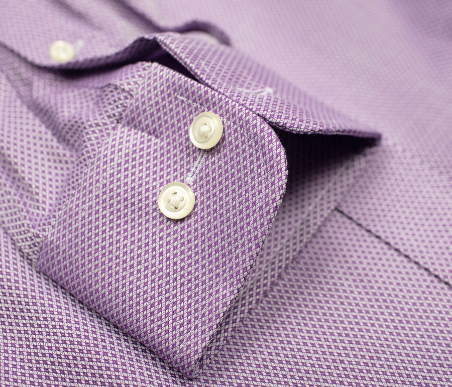 055 SC - Lavender Diamond Dobby Spread Collar Dress Shirt Cooper and Stewart 