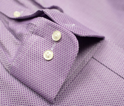 055 TF SC - Lavender Diamond Dobby Tailored Fit Spread Collar Dress Shirt Cooper and Stewart