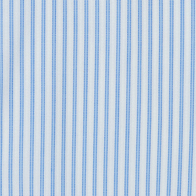 061 SC - Blue Satin Stripe Spread Collar Cooper and Stewart