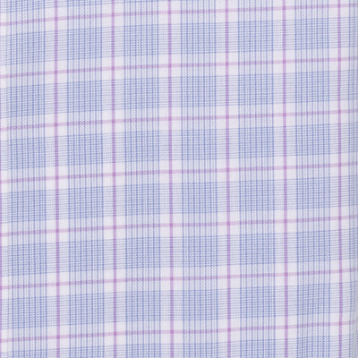 066 TF SC - Multi Track Plaid Tailored Fit Spread Collar Cooper and Stewart