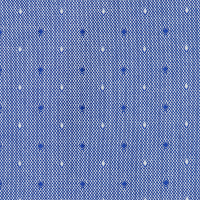 068 SF SC - Blue Dobby Clip Dot Slim Fit Spread Collar Cooper and Stewart
