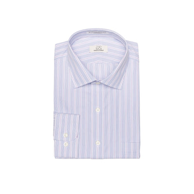 070 TF SC - Multi Track Stripe Tailored Fit Spread Collar Cooper and Stewart