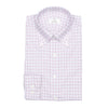 129 TF BD - Mauve & Blue Check Tailored Fit Button Down Collar (95/5) Dress Shirt Cooper and Stewart