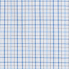 127 SC - White Ground Blue/Tan Plaid Spread Collar Dress Shirt Cooper and Stewart