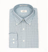 081 TF BD - Aqua Plaid Tailored Fit Button Down Collar Dress Shirt Cooper and Stewart