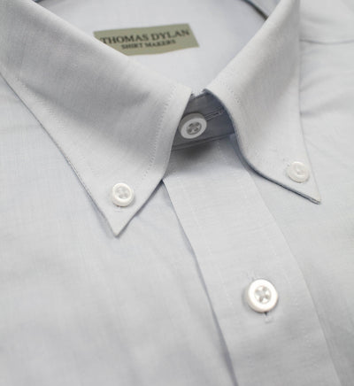 134 BD - Thomas Dylan Silver Grey Button Down Collar Thomas Dylan