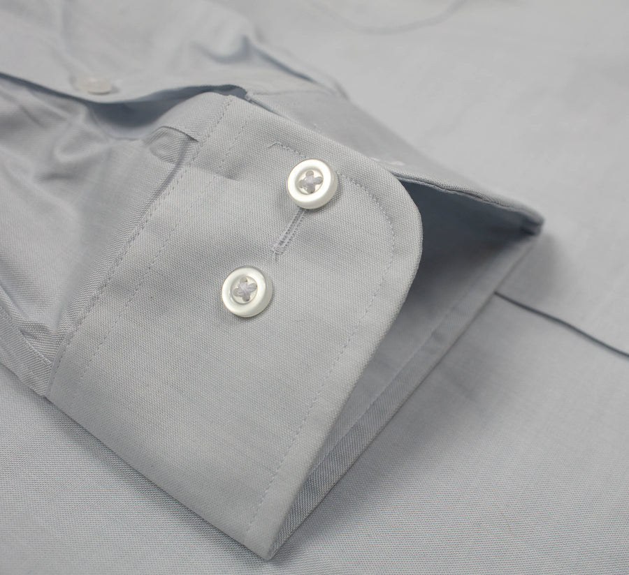 120 TF SC - Thomas Dylan Silver Grey Tailored Fit Spread Collar Thomas Dylan 