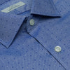 088 TF SC - Blue Dobby Clip Dot Tailored Fit Spread Collar (95/5) Cooper and Stewart