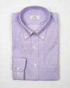 098 BD - Lavender Grid w/Overlay Check Button Down Collar Cooper and Stewart