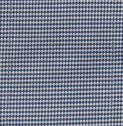101 SC - Blue & White Dobby Houndstooth Spread Collar Cooper and Stewart