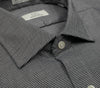 102 SC - Black & White Dobby Houndstooth Spread Collar Cooper and Stewart
