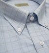 104 TF BD - Light Blue Ground Plaid w/White Tailored Fit Button Down Collar Thomas Dylan