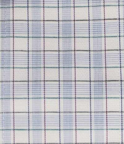 105 TF SC - White Ground Multi-Check Tailored Fit Spread Collar Thomas Dylan