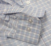 105 TF SC - White Ground Multi-Check Tailored Fit Spread Collar Thomas Dylan