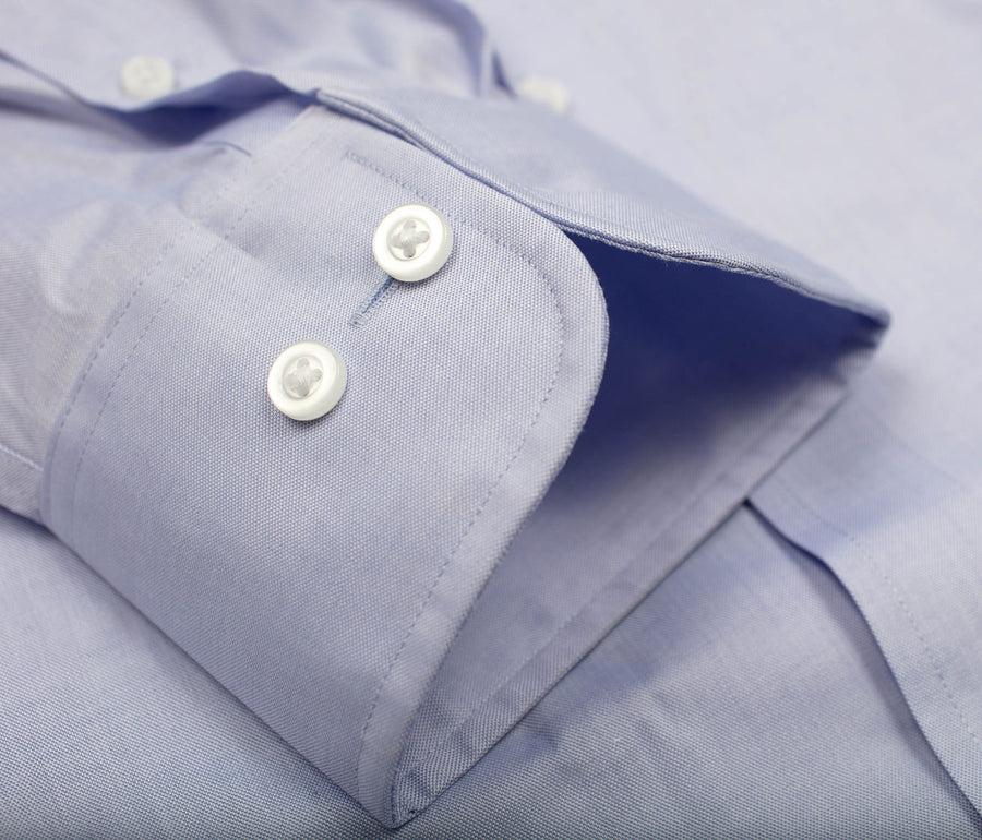 116 SC - Thomas Dylan Blue Spread Collar Dress Shirt Thomas Dylan 