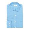 125 SC - Turquoise Filled Gingham Check Spread Collar Cooper and Stewart