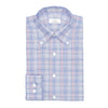 126 BD - Blue w/Coral Glen Plaid Button Down Collar Cooper and Stewart