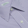 077 SC - Lavender Bankers Stripe Spread Collar Dress Shirt Cooper and Stewart 