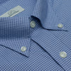 064 CP BD - Blue Double Line Check Button Down Collar Dress Shirt Cooper and Stewart 