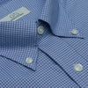 064 CP BD - Blue Double Line Check Button Down Collar Dress Shirt Cooper and Stewart