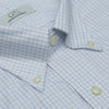 020 TF BD - Blue/Lavender Tattersall Tailored Fit Button Down Collar Cooper and Stewart 