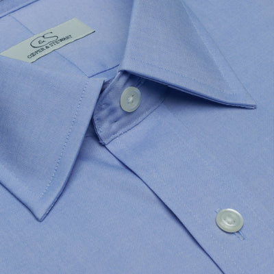 002 SC - Blue Spread Collar Dress Shirt Cooper and Stewart