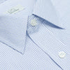 017 TF SC - Blue Graph Check Tailored Fit Spread Collar Cooper and Stewart 