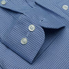 064 CP BD - Blue Double Line Check Button Down Collar Dress Shirt Cooper and Stewart