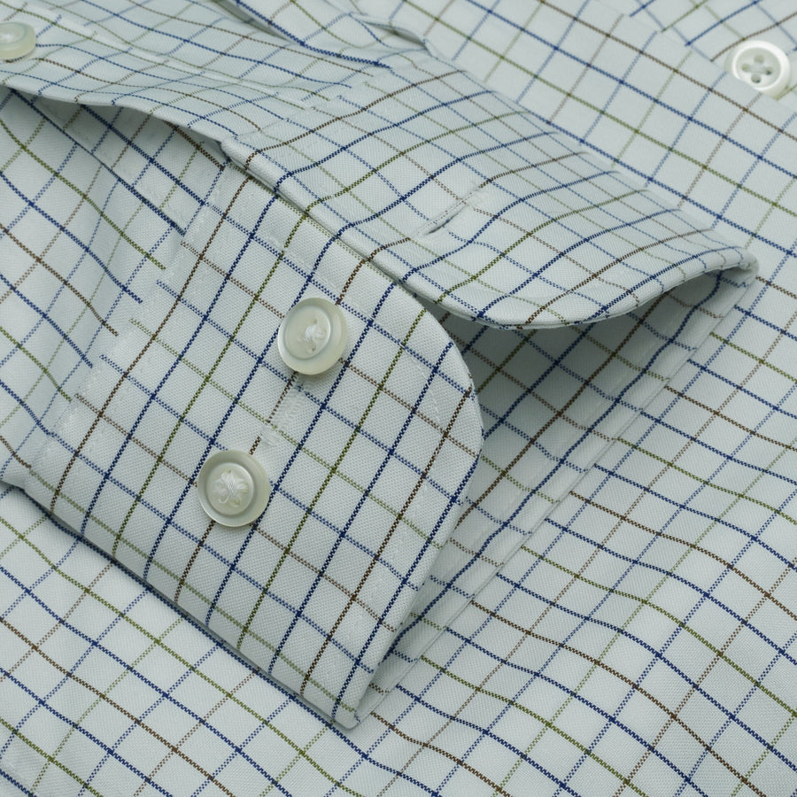 019 CP BD - Multi Windowpane Button Down Collar Dress Shirt Cooper and Stewart 