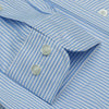 061 TF SC - Blue Satin Stripe Tailored Fit Spread Collar Cooper and Stewart