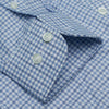 082 TF BD - White Ground Blue Plaid Tailored Fit Button Down Collar Cooper and Stewart