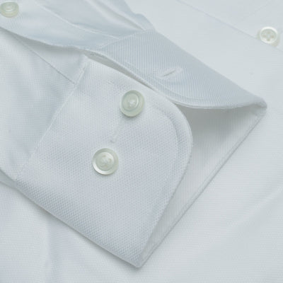 005 SC - White Royal Oxford Spread Collar Dress Shirt Cooper and Stewart