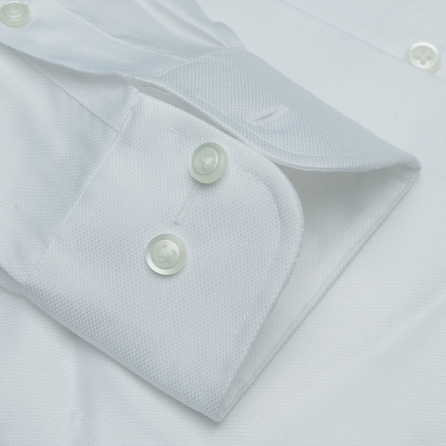 005 SC - White Royal Oxford Spread Collar Dress Shirt Cooper and Stewart 