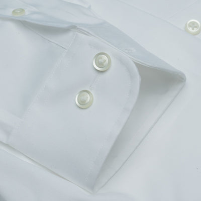 001 TF BD - White Tailored Fit Button Down Collar Cooper and Stewart