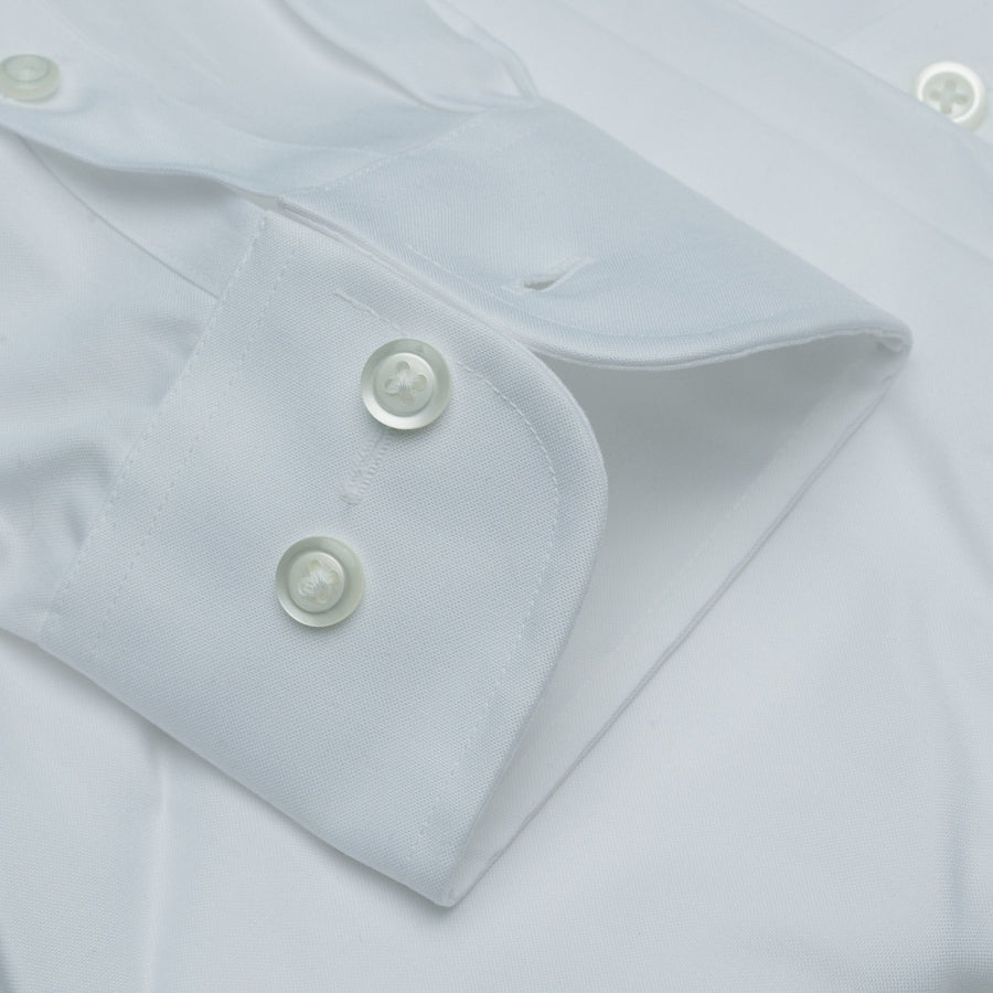 001 TF SC - White Tailored Fit Spread Collar