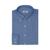 064 CP BD - Blue Double Line Check Button Down Collar Dress Shirt Cooper and Stewart